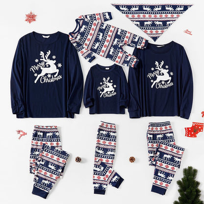 Weihnachts-Pyjamas Elchmuster Familienpyjama