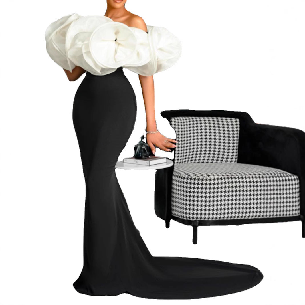 Damen Mermaid-Kleid mit Statement-Oberteil Norvielle