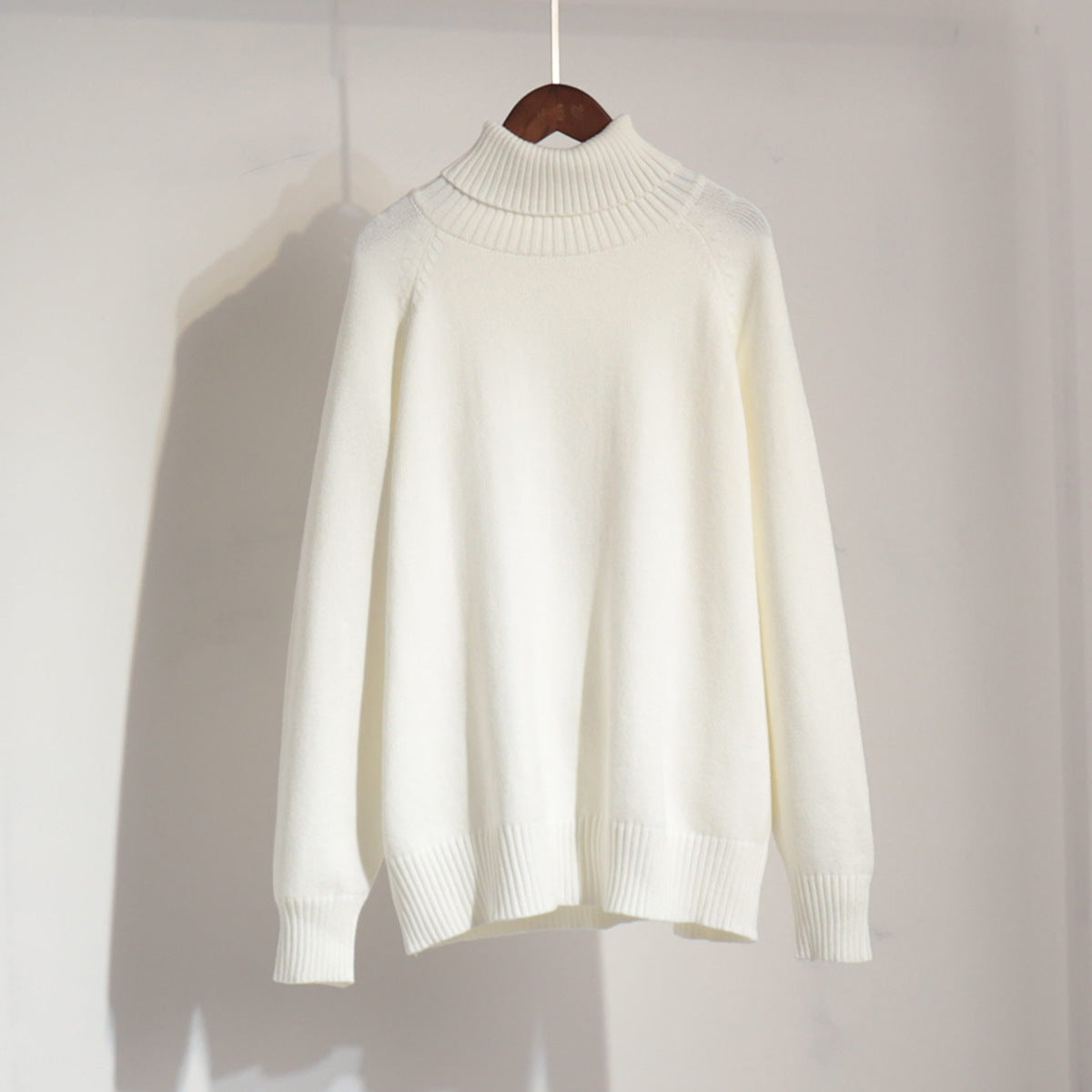 Damen Strickpullover Hochkragen Lässig Norvielle