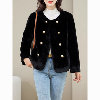 Damen Softjacke mit Knöpfen Elegant Norvielle