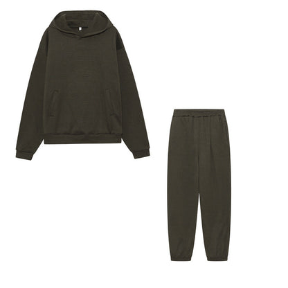 Damen Sportliches Hoodie Jogginghose Set Baumwolle