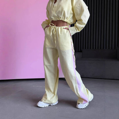 Damen Loungewear-Set mit Kordelzug Norvielle