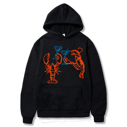 Damen Kapuzenpullover Hummer Motiv