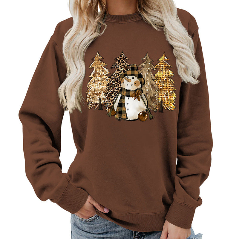 Damen Sweatshirt Schneemann-Design Weich Norvielle