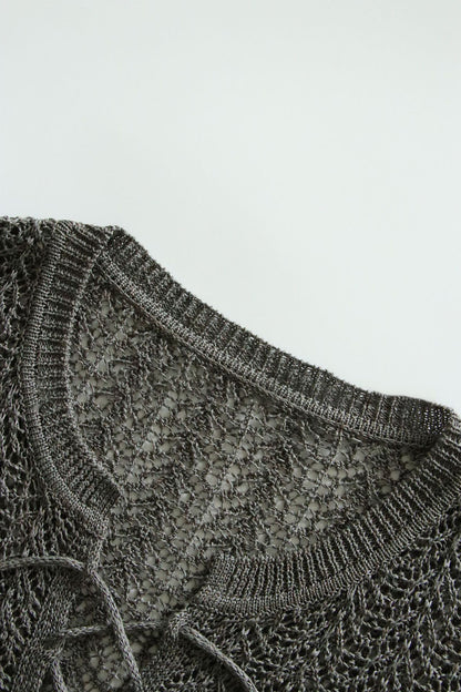 Damen Strickpulli Luftiger Auschnitt Norvielle
