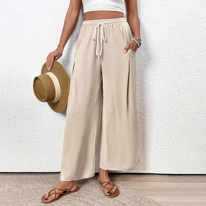 Damen Komfort-Hose Weite Bein mit Taschen Norvielle - Norvielle