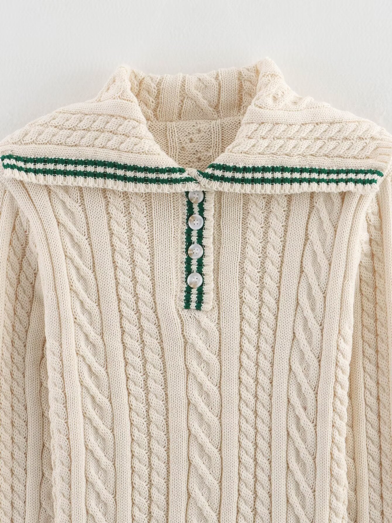 Damen Strickpullover Klassischer Stehkragen Zopfmuster