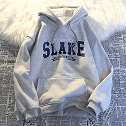Damen Hoodie Kapuze Lässig Grau Norvielle