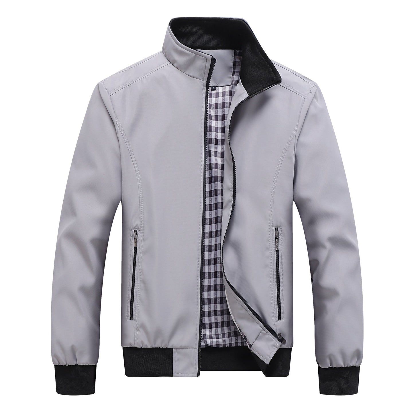 Leichte Übergangsjacke Stehkragen Freizeitjacke Outdoor