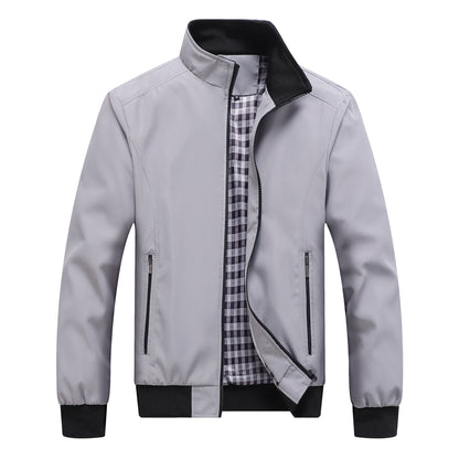 Leichte Übergangsjacke Stehkragen Freizeitjacke Outdoor