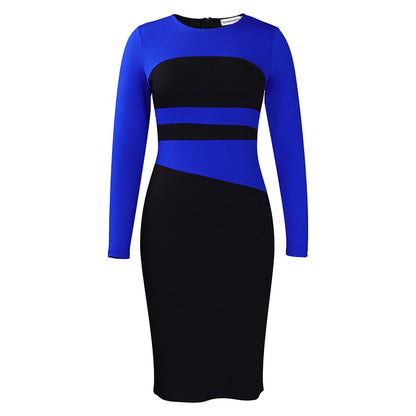 Damen Kleid Geometrisches Design Figurbetont