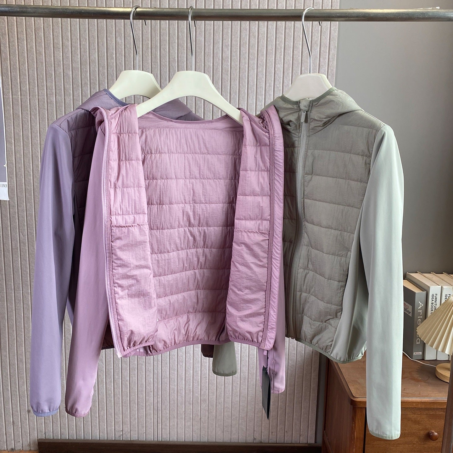 Damen Hybrid-Jacke Leicht Kapuze Isolierung Norvielle