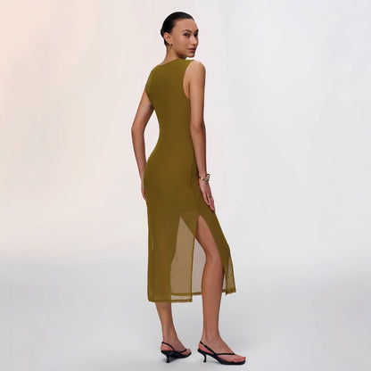 Damen Wickelkleid Figurbetont Raffungselemente