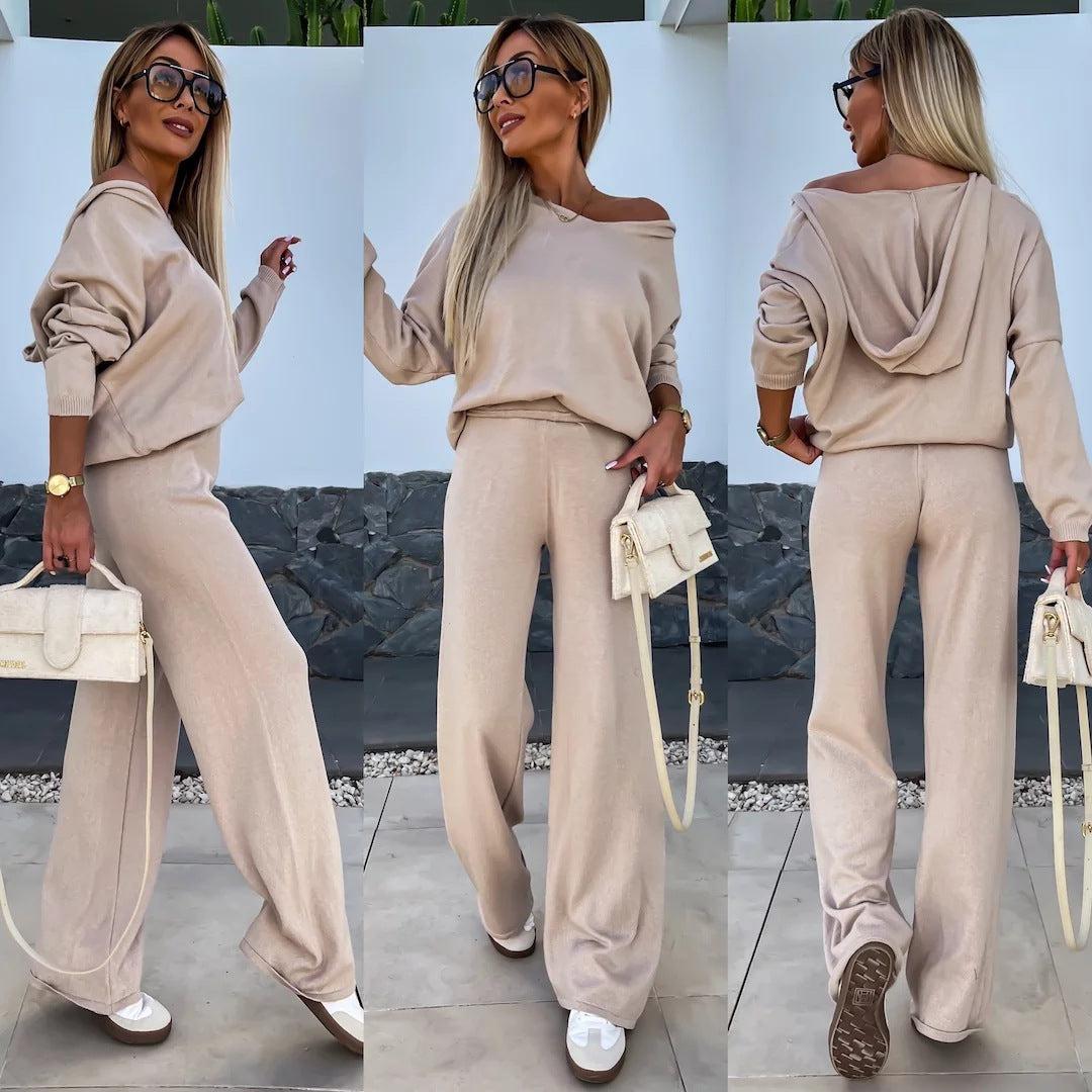 Damen Freizeit-Set Weites Norvielle Set Leicht Beige - Norvielle