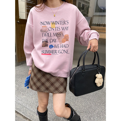 Damen Sweatshirt Lässiger Schnitt Kreativer Druck Norvielle