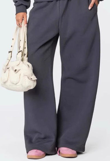 Damen Freizeithose Elastischer Bund Locker Passform Beige