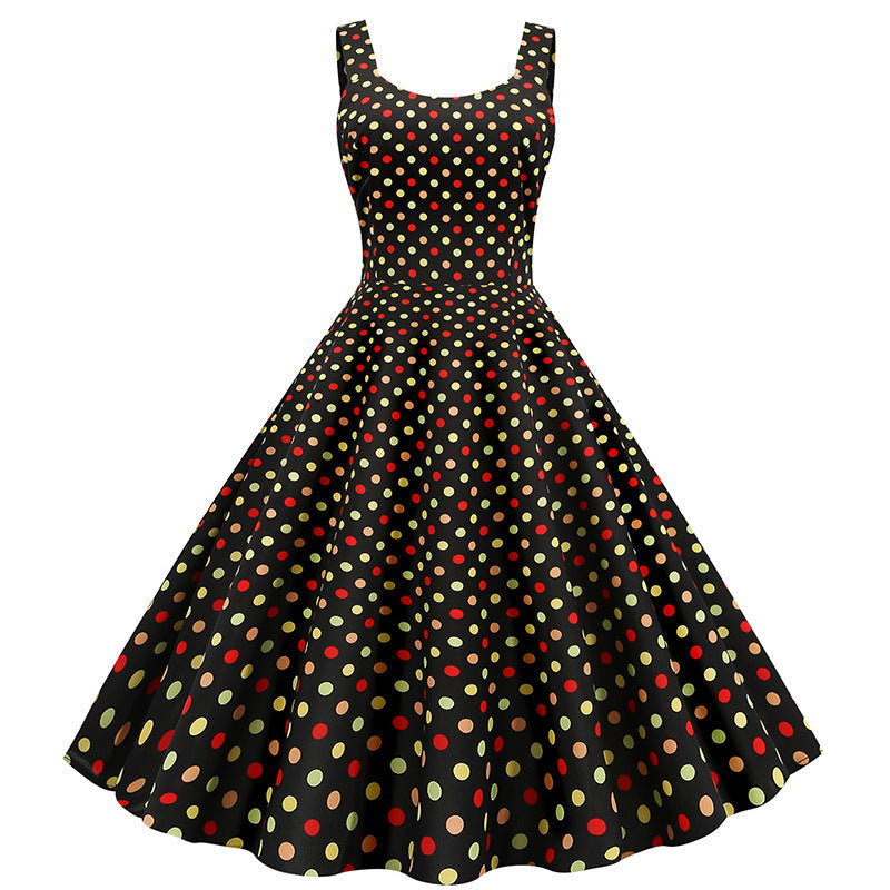Damen Swing-Kleid mit Polka-Dots-Design - Norvielle