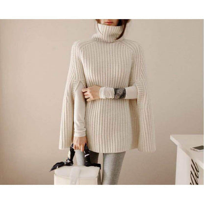 Damen Pullover Rollkragen Gürtel Norvielle