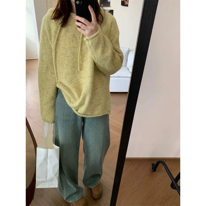 Damen Hoodie Weiches Fleece Kängurutasche