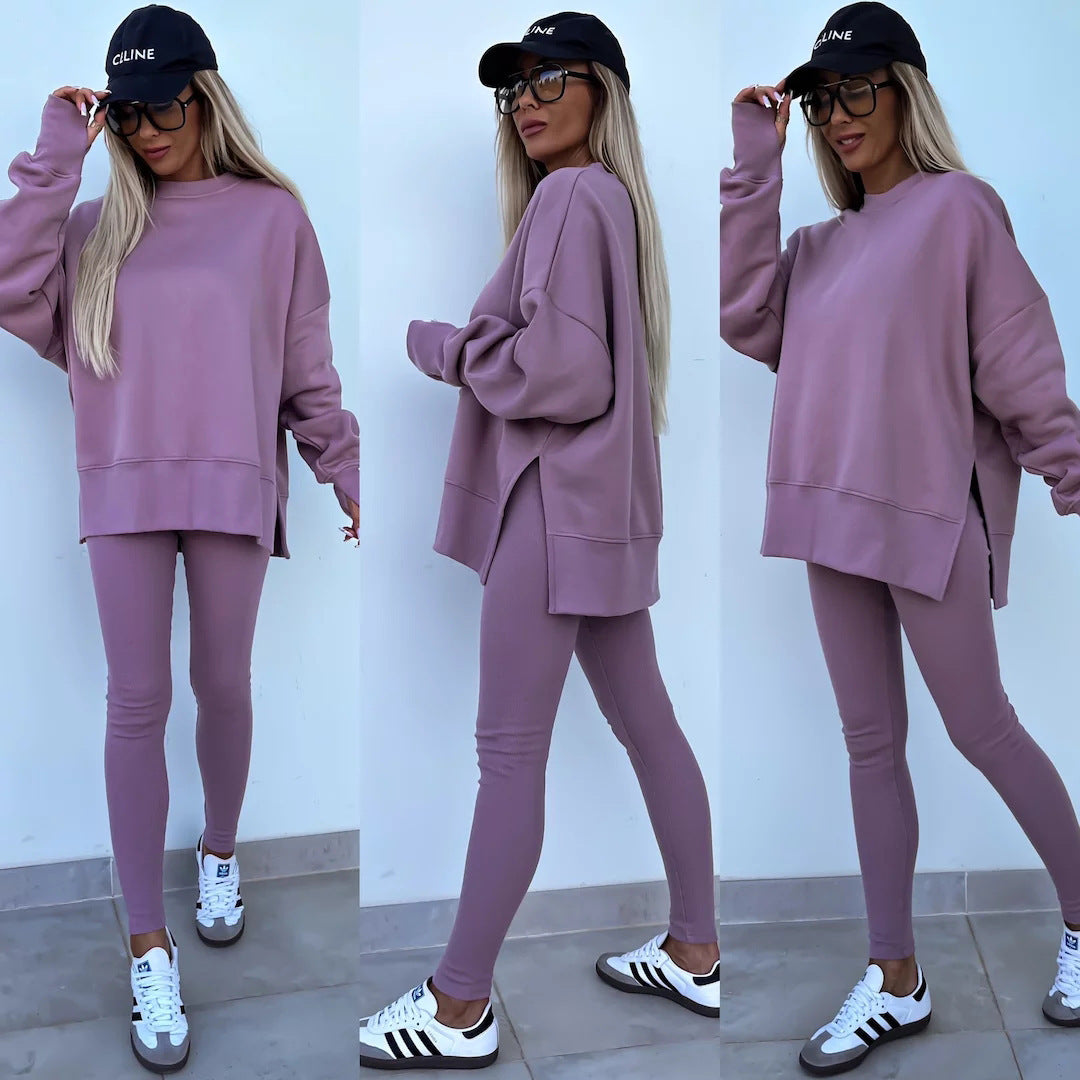 Damen Sportanzug Oversized Sweatshirt und Leggings Norvielle