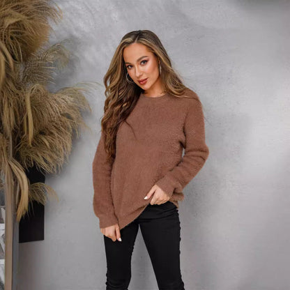 Damen Strickpullover Weich Norvielle Moderner Schnitt