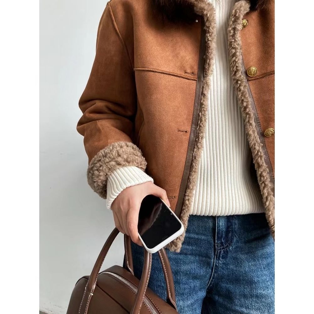 Damen Teddyjacke Norvielle mit Weichfutter