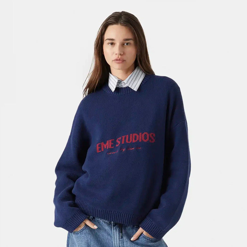 Damen Strickpullover Weicher Strickstoff Norvielle