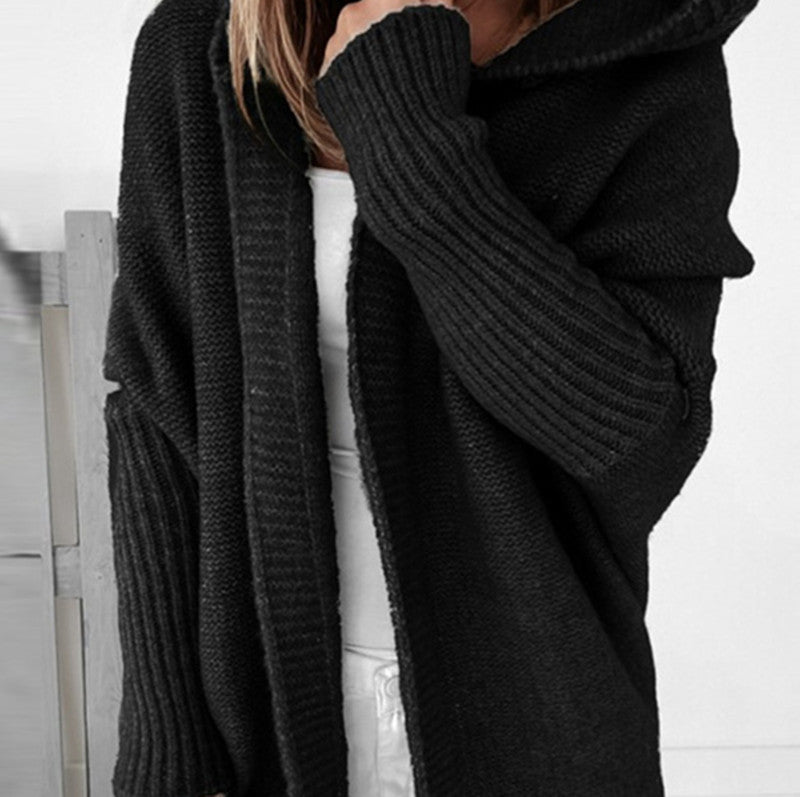 Damen Cardigan mit Kapuze Farbverlauf
