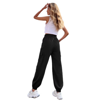 Damen Cargo-Hose Elastischer Bund Praktische Seitentaschen
