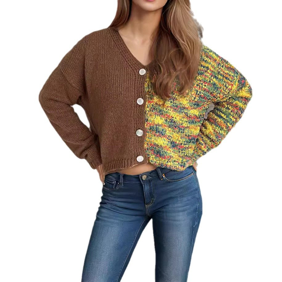 Damen Strickjacke Langärmlig Bunt Norvielle