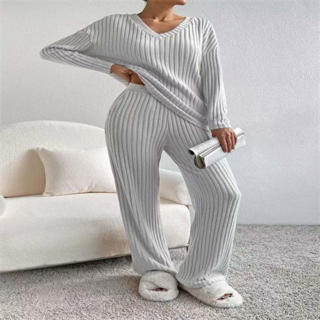 Damen Strick-Loungewear-Set Kuschelig Norvielle