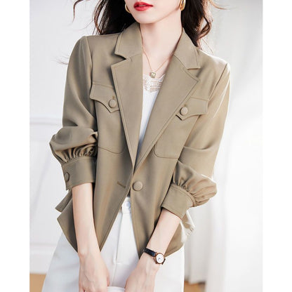 Damen Blazer Strukturierte Puffärmel Norvielle