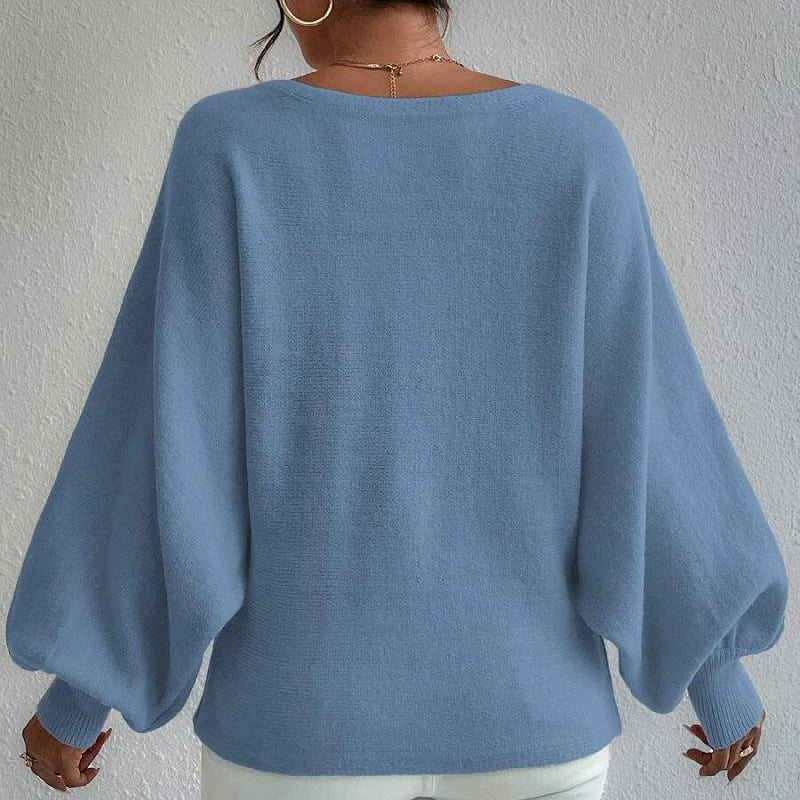 Damen Oversized Strickpullover Asymmetrisch Lässig