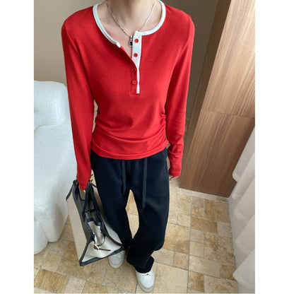 Damen Langarm-Shirt Weiches Material Norvielle