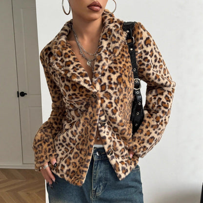 Damen Leopardenmuster Blazerjacke Norvielle - Norvielle