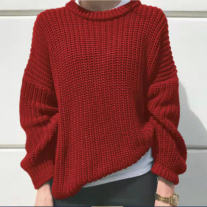 Damen Strickpullover Lässig Rippmuster Norvielle
