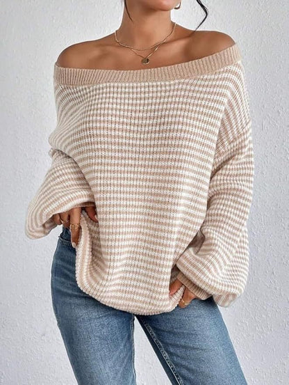 Damen Grobstrickpullover Rundhals Norvielle