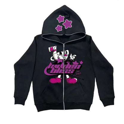 Damen Kapuzenjacke Grafikdesign