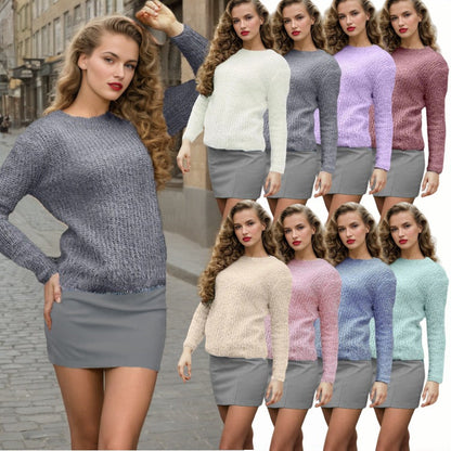 Damen Strickpullover Strukturiert Lässig Norvielle - Norvielle
