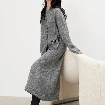 Damen Strickjacke V-Ausschnitt Weich Norvielle