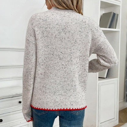 Damen Pullover mit Herzapplikation
