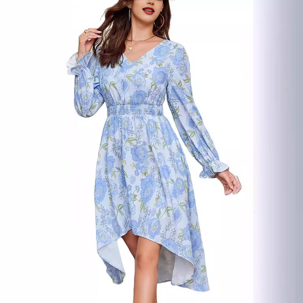 Damen Blumenmusterkleid