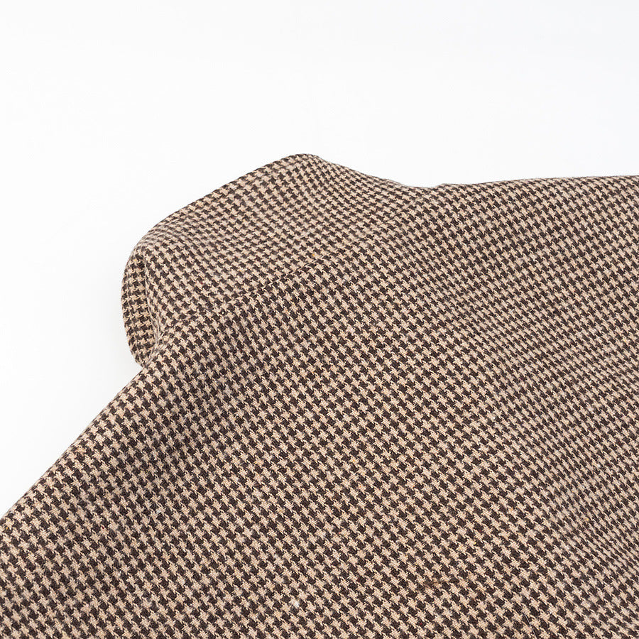 Damen Utility-Jacke Kariert Elastischer Bund Hochgeschlossener Kragen