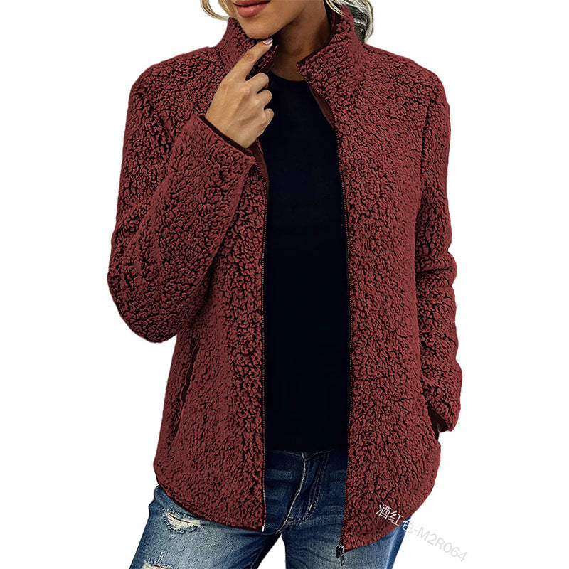 Damen Fleecejacke Weich Hochkragen Norvielle