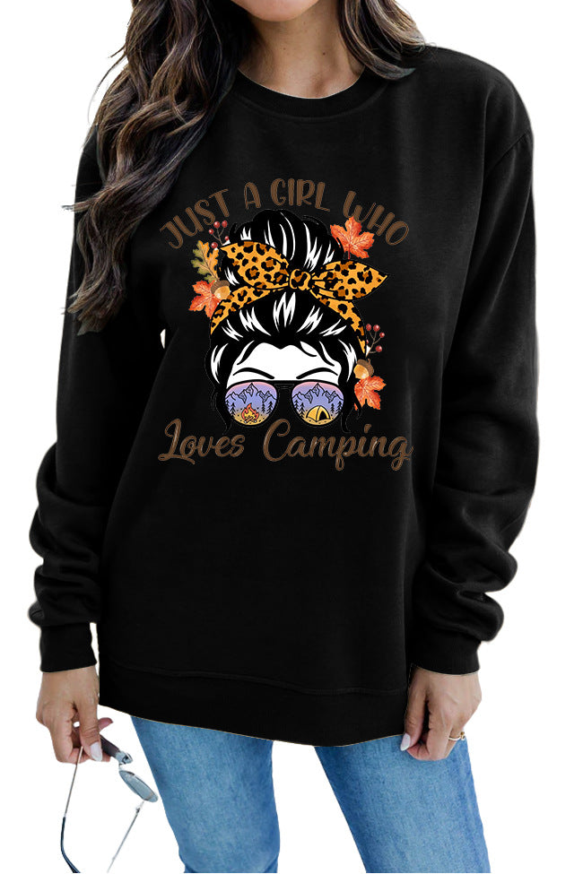 Damen Sweatshirt Campingmotiv Norvielle