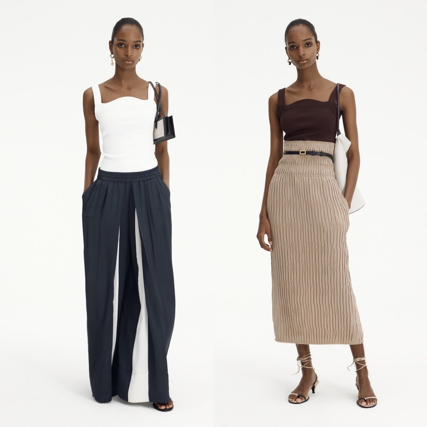 Damen weite Hochbundhose mit seitlichen Einsätzen Norvielle - Norvielle