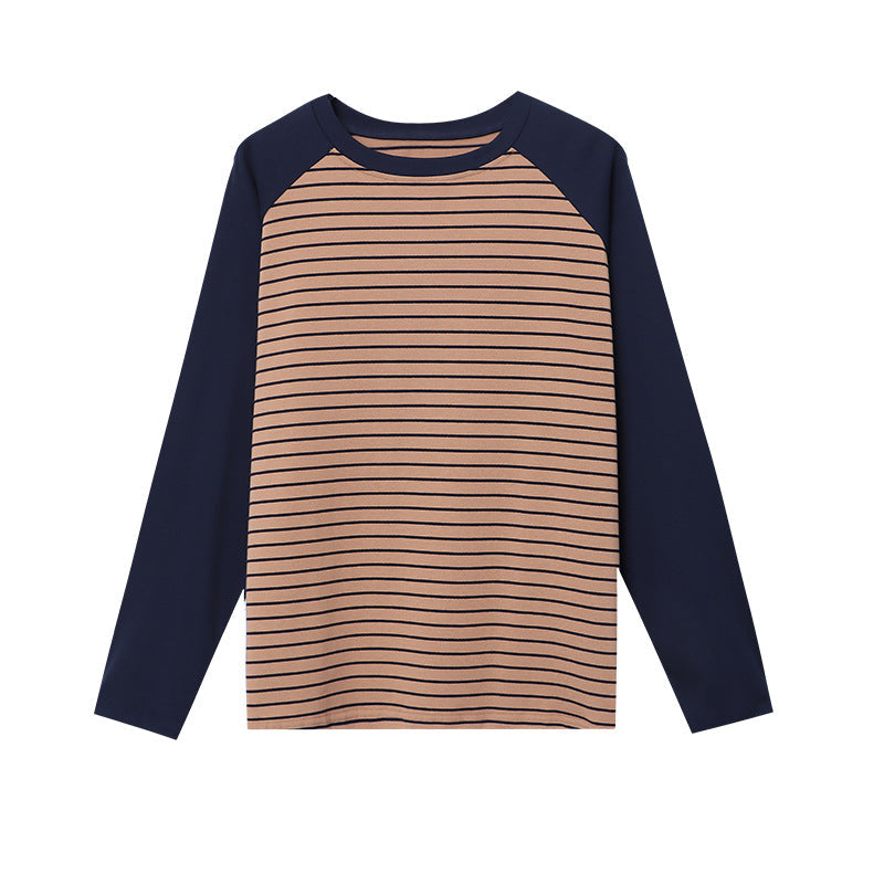 Damen Langarmshirt Gestreift Raglanärmel Norvielle
