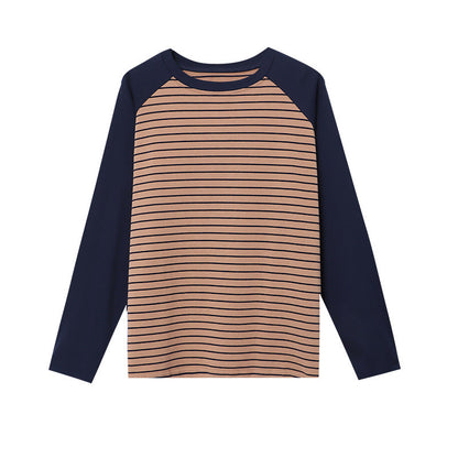 Damen Langarmshirt Gestreift Raglanärmel Norvielle