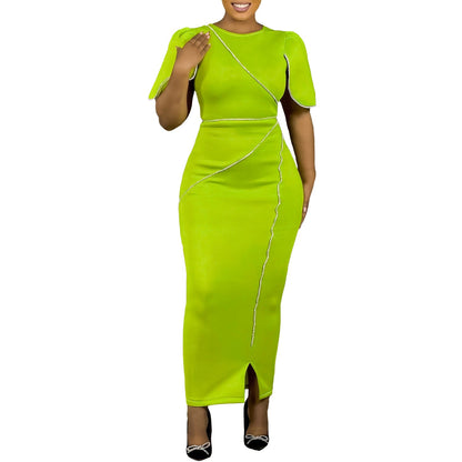 Damen Maxikleid Eleganter Schnitt Norvielle