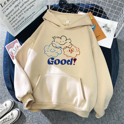 Damen Kapuzenpullover Cartoon-Motiv Bequem Norvielle